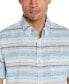 ფოტო #3 პროდუქტის Men's Short Sleeve Stripe Linen Cotton Shirt