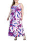 ფოტო #1 პროდუქტის Plus Size Scoop Neck Maxi Dress with Pockets