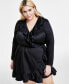 Фото #8 товара Women's Long-Sleeve Ruffled Mini Dress, XXS-4X, Created for Macy's