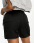 Фото #3 товара Mamalicious Maternity tie waist shorts in black