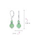 ფოტო #4 პროდუქტის Gemstone Natural Green Aventurine Boho Bali Milgrain Edged Beaded Rondel Separator Double Ball Round Drop Dangle Earrings Sterling Silver Lever back