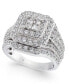 ფოტო #1 პროდუქტის Diamond Princess Cluster Ring (2 ct. t.w.) in 14k White Gold