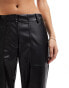 Фото #10 товара Only faux leather straight leg trousers in black