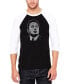 Фото #1 товара Men's Raglan Baseball 3/4 Sleeve Elon Musk Word Art T-shirt