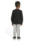 ფოტო #4 პროდუქტის Little Boys Cotton T-shirt and Heather Fleece Jogger Pants, 2 Piece Set