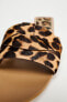 Фото #13 товара Animal print leather flat sandals