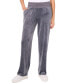 Фото #1 товара Women's Velour Pull-On Straight-Leg Pants