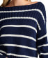 Фото #4 товара Women's Cotton Striped Boat-Neck Sweater