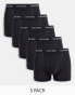 Фото #1 товара Calvin Klein Cotton Stretch 5-pack trunks in black