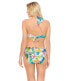 Фото #3 товара Lauren Ralph Lauren Womens Printed Twist Bikini Top Swimwear White 12