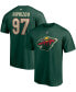 Men's Kirill Kaprizov Green Minnesota Wild Authentic Stack Name and Number T-shirt Зеленый, L - фото #1