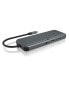 Фото #2 товара ICY BOX Mobile DockingStation with Triple Video Output - Wired - USB 3.2 Gen 1 (3.1 Gen 1) Type-C - 100 W - Black - Grey - 7680 x 4320 pixels - 1 pc(s)