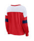 Фото #3 товара Women's Red, White St. Louis Cardinals Even Match Lace-Up Long Sleeve V-Neck T-shirt