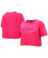 Women's Pink Los Angeles Dodgers Triple Pink Boxy Cropped T-Shirt Розовый, 2XL - фото #1