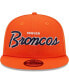 Фото #2 товара Men's Orange Denver Broncos Main Script 9FIFTY Snapback Hat
