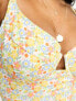 Peek & Beau Fuller Bust Exclusive underwire swimsuit in retro flower print