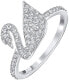 Swarovski Damen Ring Iconic Swan Ring, Rundschliff, Pavé, Weiß, Rhodiniert 48 5258398