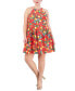 Фото #1 товара Платье с рисунком и расклешенной юбкой Vince Camuto plus Size Printed Fit & Flare Scuba Crepe