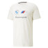 Фото #1 товара Puma Bmw Mms Essential Logo Crew Neck Short Sleeve T-Shirt Mens White Casual Top