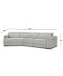 Фото #18 товара Jenneth 3-Pc. Leather Sofa with 2 Power Motion Recliners and Cuddler, Created for Macy's