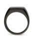 ფოტო #3 პროდუქტის Stainless Steel Polished Black IP-plated Brick Signet Ring
