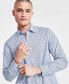 ფოტო #3 პროდუქტის Men's Regular-Fit Stretch Chevron Geo-Print Button-Down Shirt, Created for Macy's