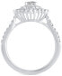 ფოტო #3 პროდუქტის Diamond Baguette & Round Halo Engagement Ring (7/8 ct. t.w.) in 14k White Gold