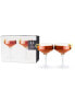 Raye Angled Crystal Coupe Glasses Set of 2, 7 Oz