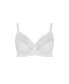 Plus Size Embroidered Full Support Underwire Bra - white