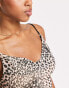 Miss Selfridge mesh midi dress in animal print Tierfellmuster, 32 - фото #3