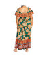 Plus Size Runaway Border Maxi Dress