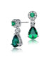 Фото #1 товара Sterling Silver White Gold Plated Cubic Zirconia Dress Earrings