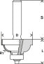 Фото #5 товара Bosch Profilfräser F, 8 mm, R1 9,5 mm, D 35 mm, L 16,2 mm, G 59 mm