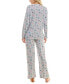 ფოტო #10 პროდუქტის Women's 2-Pc. Whisperluxe Printed Pajamas Set