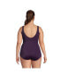 Plus Size DD-Cup Chlorine Resistant Scoop Neck Soft Cup Tugless Sporty One Piece Swimsuit
