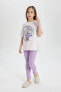 Фото #6 товара Kız Çocuk Oversize Fit Kısa Kollu Pijama Takımı