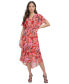 Women's Printed Batwing-Sleeve Midi Dress