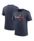 Men's Heather Navy Detroit Tigers Rewind Review Slash Tri-Blend T-shirt