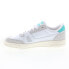 Фото #10 товара Reebok LT Court Mens White Leather Lace Up Lifestyle Sneakers Shoes