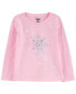 Фото #1 товара Toddler Snowflake-Print Long-Sleeve Shirt - Pink 5T