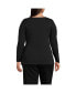 Фото #2 товара Plus Size Long Sleeve Lightweight Tie Front Top