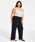 Фото #3 товара Plus and Petite Plus Size Wide-Leg Pull-On Pants, Created for Macy's