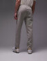 Topman relaxed textured trousers in stone