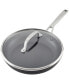 Фото #7 товара Hard-Anodized Induction Frying Pan with Lid, 10", Matte Black