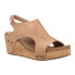 Фото #2 товара Corkys Carley Wedge Womens Beige Casual Sandals 30-5316-CAFS