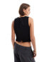 Фото #4 товара Mango button front waistcoat in black