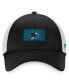 Men's Black, White San Jose Sharks Authentic Pro Rink Trucker Snapback Hat