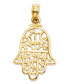 Фото #1 товара Macy's 14k Gold Charm, Hamsa Charm