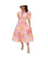 Фото #1 товара Astrid Marble Smocked Midi Dress