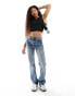 Stradivarius Petite straight leg jean in vintage wash